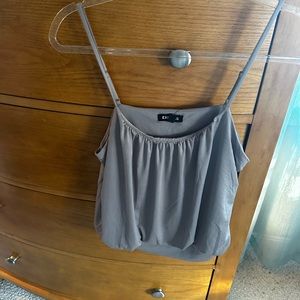 Express NWT tan dressy spaghetti strap tank, elastic banded waist, women’s M